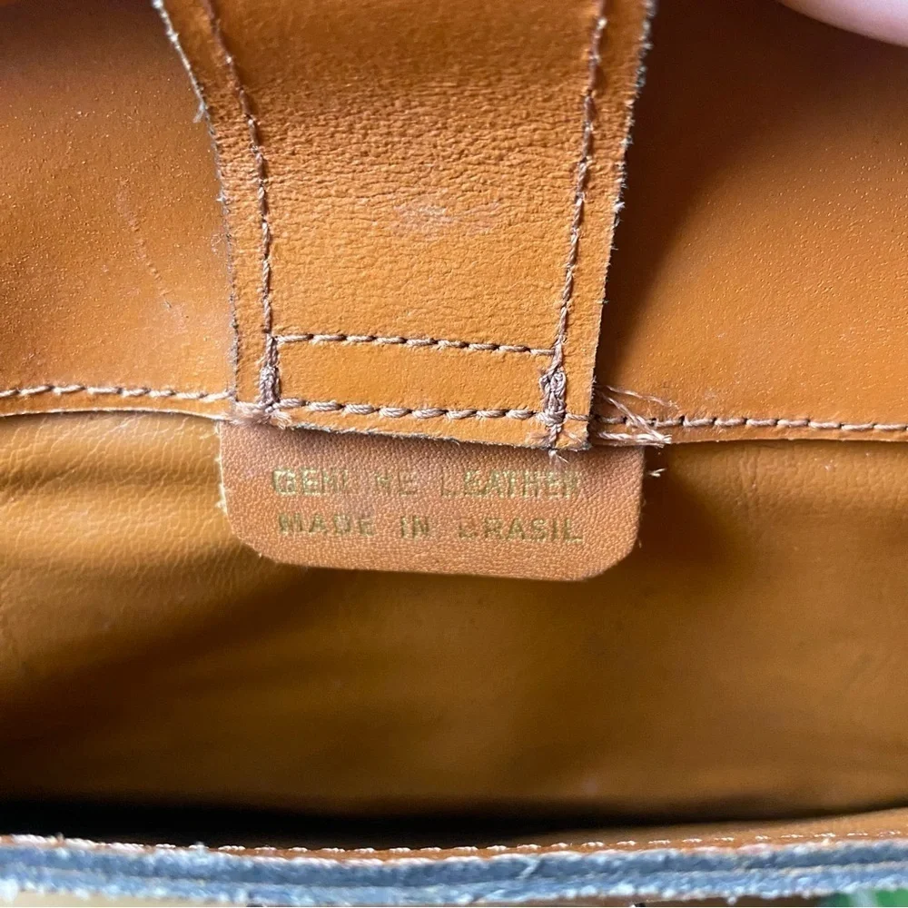Vintage Leather Unisex Briefcase Laptop Document Commuter Bag